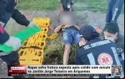 Rapaz sofre fratura exposta após colidir com veículo no Jardim Jorge Teixeira em Ariquemes – LIVE: ESTAMOS NO AR! PROGRAMA BRONCA DA PESADA