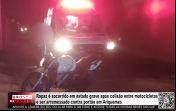Rapaz é socorrido em estado grave após colisão entre motocicletas e ser arremessado em portão em Ariquemes – LIVE: ESTAMOS NO AR! PROGRAMA BRONCA DA PESADA