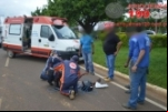 ARIQUEMES: Acidente na Avenida JK deixa condutor de motocicleta com escoriações