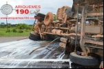 ARIQUEMES: PRF registra grave acidente na BR–364 envolvendo quatro veículos próximo do Bambu sentido Jaru