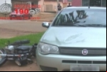 ARIQUEMES: Acidente em frente ao Corpo de Bombeiros deixa motociclista ferido