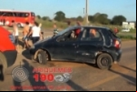 Ariquemes: Motorista fica ferido após colisão na BR 364