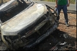 Ministro Andreazza: Caminhonete pega fogo na RO–471; Motorista e ageiro escapam ilesos
