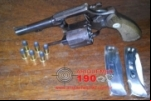 CUJUBIM: Polícia Militar apreende revólver calibre .38 e munições