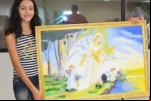 Ariquemes: Jovem artista doa quadro para Hospital da Criança