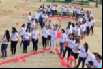 Equipe da Semsau realiza ato simbólico na Campanha de Combate Contra a AIDS