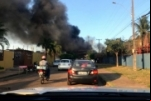 Incêndio atinge pátio do Denarc da Polícia Civil em Porto Velho