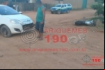 ALTO PARAÍSO: Idoso sofre traumatismo craniano e fraturas em acidente entre carro e moto