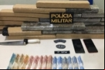 PM apreende 25 Kg de Maconha e prende suspeitos que trafegavam em veículo de aplicativo