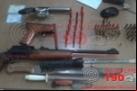 CACAULÂNDIA: Polícia Militar apreende vasto armamento em posse de elemento embriagado e positivo para COVID–19
