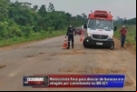 Motociclista é atingido por caminhonete na BR–421 – Buracos tomam conta da rodovia que liga Ariquemes à Monte Negro