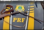 Em Vilhena/RO, PRF apreende espingarda e munições
