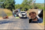 Jovem morre instantaneamente em grave acidente envolvendo motocicleta e caminhonete na RO–383 – Vídeo
