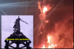 Criminosos incendeiam estátua da Havan em Porto Velho