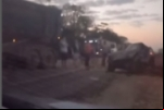 Condutor de camionete fica preso às ferragens após acidente com carreta na BR–364 – VÍDEO