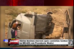 Vários bovinos morrem após caminhão tombar na BR 429, em Presidente Médici – Vídeo