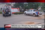 Batida entre carro e Motocicleta deixa motociclista e carona gravemente feridos na Av. Menezes Filho em Ji–Paraná – Vídeo