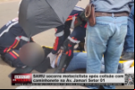 SAMU socorre motociclista após colisão com caminhonete na Av. Jamari Setor 01 – Vídeo