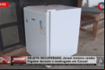 OBJETO RECUPERADO: Jovem tentava vender frigobar durante a madrugada em Cacoal – Vídeo
