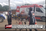 Motociclista é socorrido pelo SAMU após cair em rotatória da Av. Hugo Frey com Av. Tancredo Neves – LIVE: ESTAMOS NO AR! PROGRAMA BRONCA DA PESADA