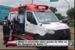 Idoso é socorrido após queda de bike na Av. Guaporé do Setor 11 – Vídeo