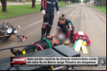 Após perder controle de direção motociclista colide em meio fio no Bairro Jorge Teixeira em Ariquemes – Vídeo