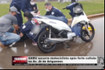 SAMU socorre motociclista após forte colisão na Av. Jk de Ariquemes – Vídeo