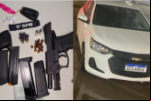 CAIU: Dono de garagem de veículos é preso com duas pistolas e carro roubado em Porto Velho