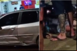 Motociclista quebra perna após carro furar preferencial e causar acidente em Porto Velho
