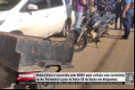 Motociclista é socorrida pelo SAMU após colisão com carretinha na Av. Perimetral Leste no Setor 09 de Baixo em Ariquemes – Vídeo