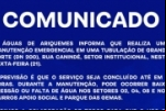 AVISO IMPORTANTE DE MANUTENÇÃO EMERGENCIAL NA REDE – ÁGUAS DE ARIQUEMES