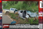 Colisão envolvendo três veículos deixa vítimas presas às ferragens entre Colorado e Vilhena – Vídeo