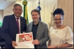 Presidente Alex Redano recebe superintendente dos Correios em Rondônia e destaca parceria institucional