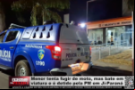 Menor tenta fugir de moto, mas bate em viatura e é detido pela PM em Ji– Paraná – Vídeo