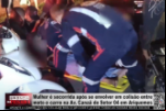 Mulher é socorrida após se envolver em colisão entre moto e carro na Av. Canaã do Setor 04 em Ariquemes – Vídeo