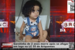 Garotinha de 2 anos morre após se afogar em lago na LC–55 de Ariquemes – Vídeo