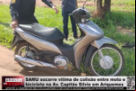 SAMU socorre vítima de colisão entre moto e bicicleta na Av. Capitão Silvio em Ariquemes – Vídeo