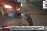 Entregador de delivery fica ferido após bater contra veículo no Bairro Nova Brasília em Ji–Paraná – Vídeo