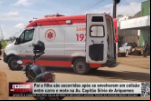 Pai e filha são socorridas após se envolverem em colisão entre carro e moto na Av. Capitão Silvio de Ariquemes – Vídeo