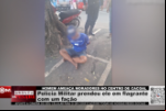 HOMEM AMEAÇA MORADORES NO CENTRO DE CACOAL – Polícia Militar prendeu ele em flagrante com um fação – Vídeo