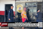 Homem foi preso pela Polícia Militar após destruir a casa do próprio pai em Cacoal – Vídeo