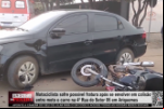 Motociclista sofre possível fratura após se envolver em colisão entre moto e carro na 4ª R. St 06 em Ariquemes – Vídeo