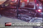 SAMU socorre vítimas de colisão entre veículos na Av. Jamari com a Av. Candeias em Ariquemes – Vídeo