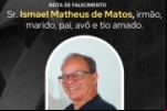 ARIQUEMES – Nota de Falecimento do Sr. Ismael Matheus de Matos