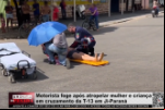 Motorista foge após atropelar mulher e criança em cruzamento da T–13 em Ji–Paraná – Vídeo
