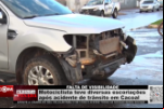 FALTA DE VISIBILIDADE – Motociclista teve diversas escoriações após acidente de trânsito em Cacoal – Vídeo