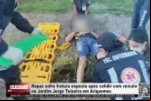 Rapaz sofre fratura exposta após colidir com veículo no Jardim Jorge Teixeira em Ariquemes – Vídeo